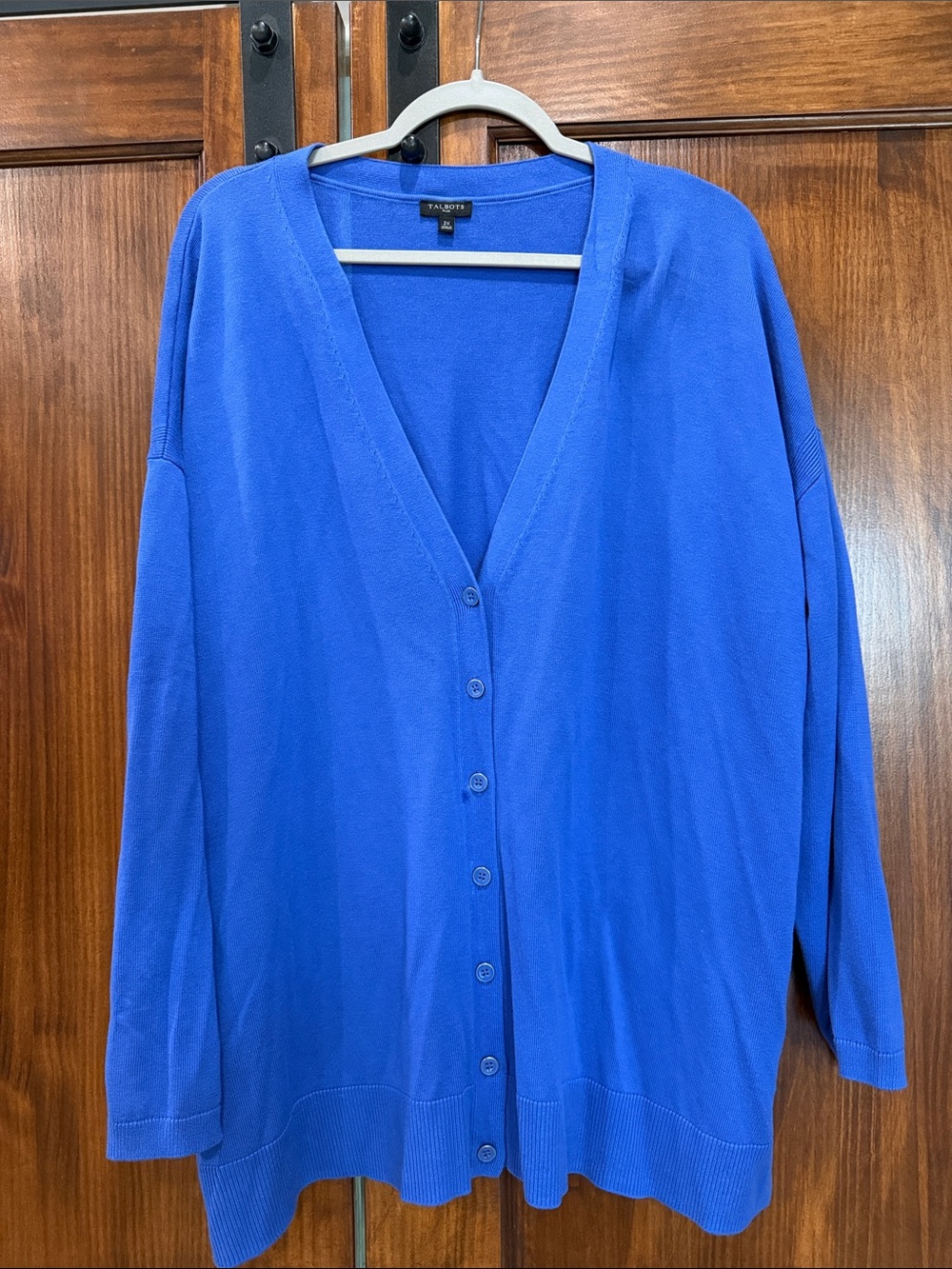 Talbots Blue V-Neck Cardigan 2x